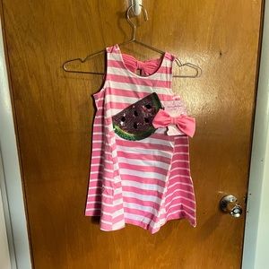 Tommy Bahama 3D Watermelon 🍉 Icon Dress with hair clip ( XS Sz. 4)